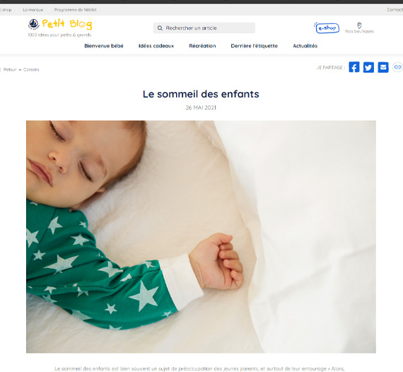 Le sommeil des enfants